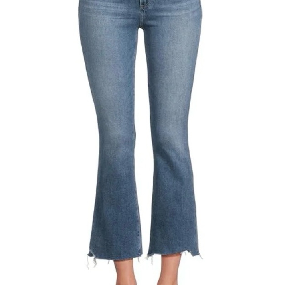 Paige Colette Crop Flare Novelist w/ Vesper Distressed Hem Women's Jeans Sz 24